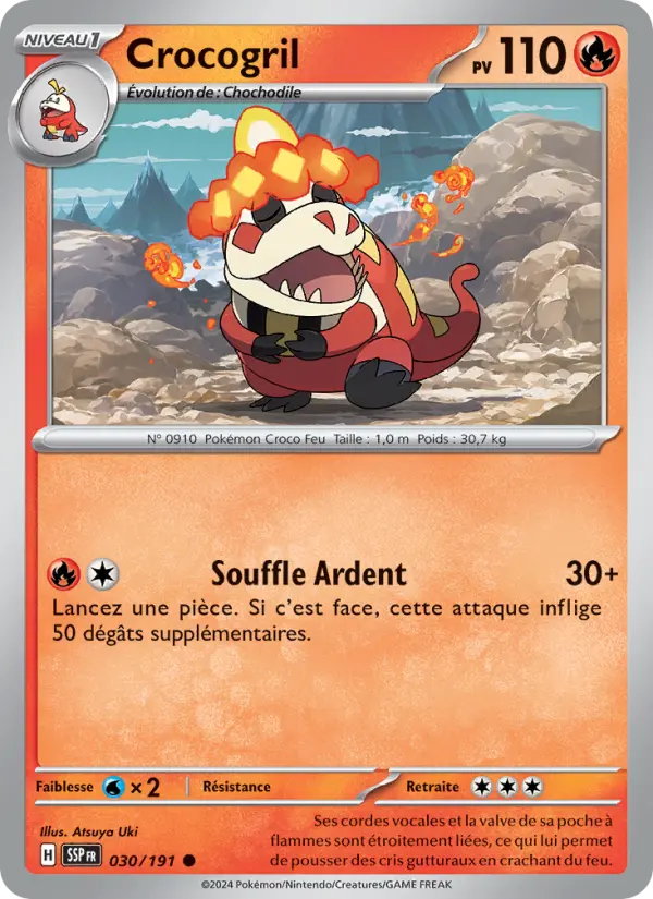 Crocogril — Carte Pokémon 030 Étincelles Déferlantes