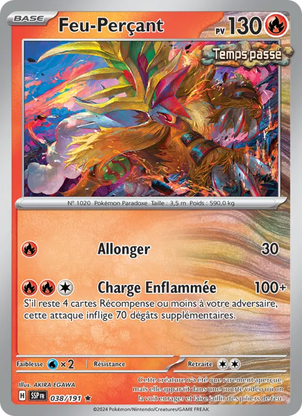 Feu-Perçant — Carte Pokémon 038 Étincelles Déferlantes