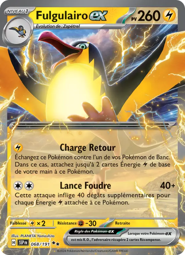 Fulgulairo-ex — Carte Pokémon 068 Étincelles Déferlantes