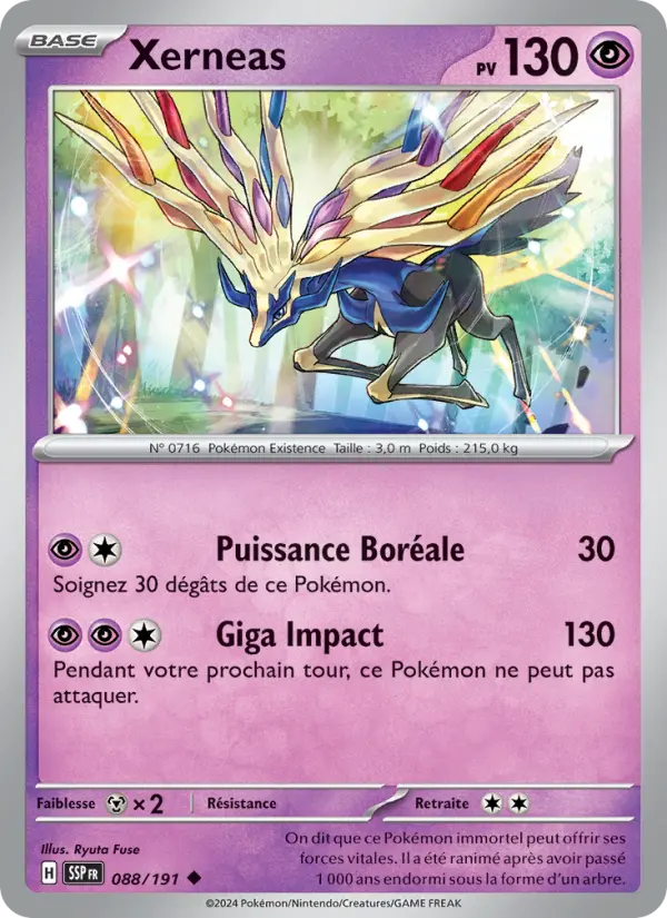 088/191 - Xerneas — Carte Pokémon Étincelles Déferlantes 088/191