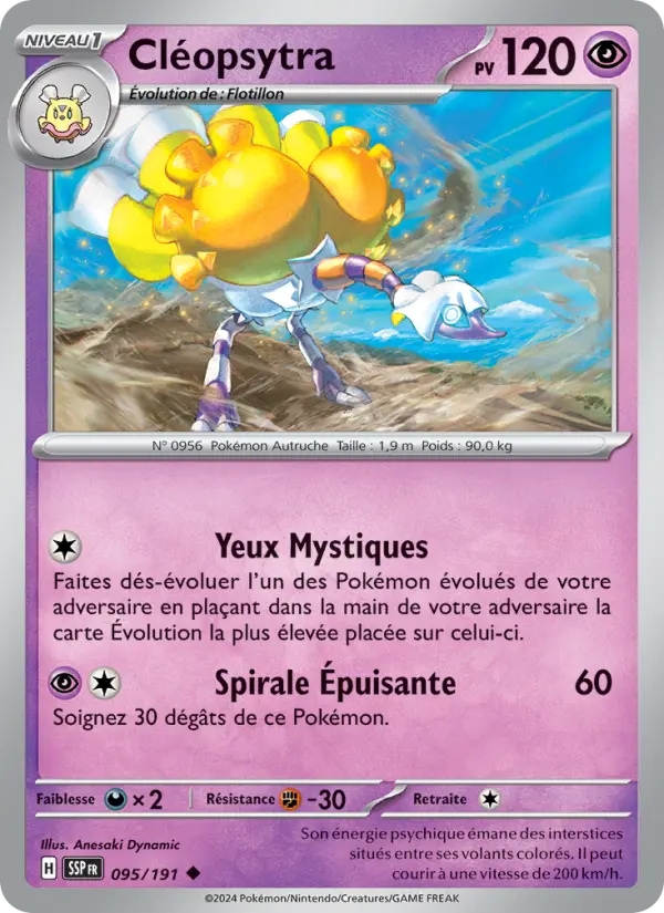 Cléopsytra — Carte Pokémon 095 Étincelles Déferlantes