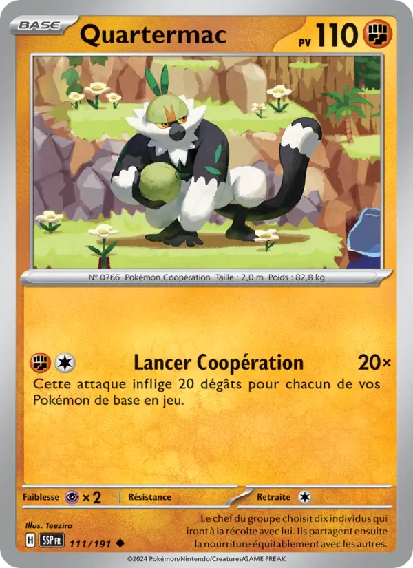Quartermac — Carte Pokémon 111 Étincelles Déferlantes