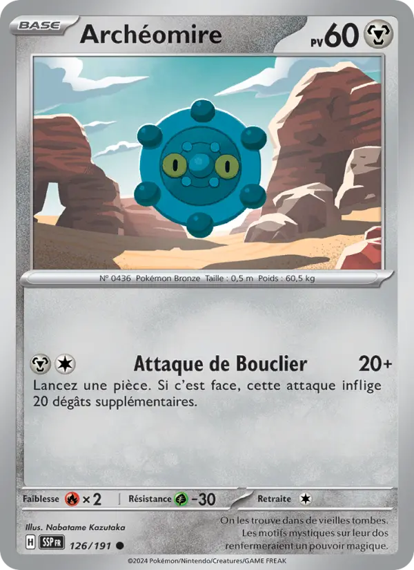 126/191 - Archéomire — Carte Pokémon Étincelles Déferlantes 126/191