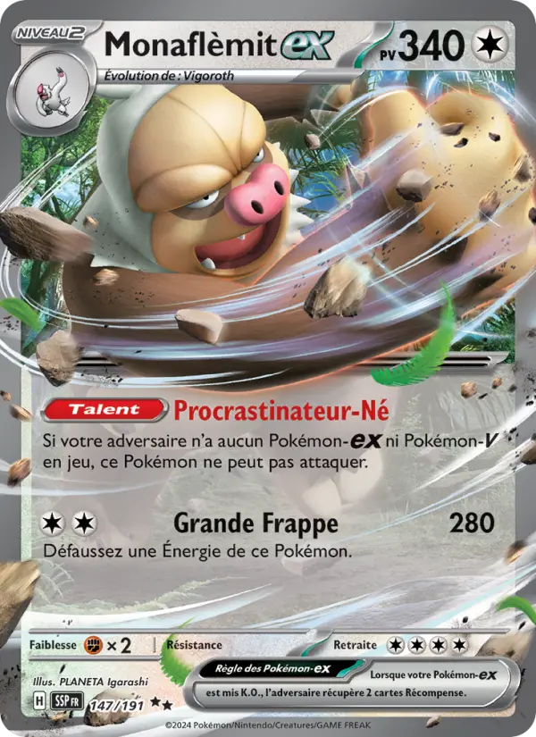Monaflèmit-ex — Carte Pokémon 147 Étincelles Déferlantes