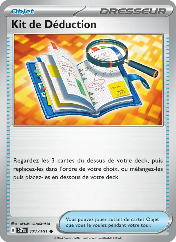 171/191 - Kit de Déduction — Carte Pokémon Étincelles Déferlantes 171/191