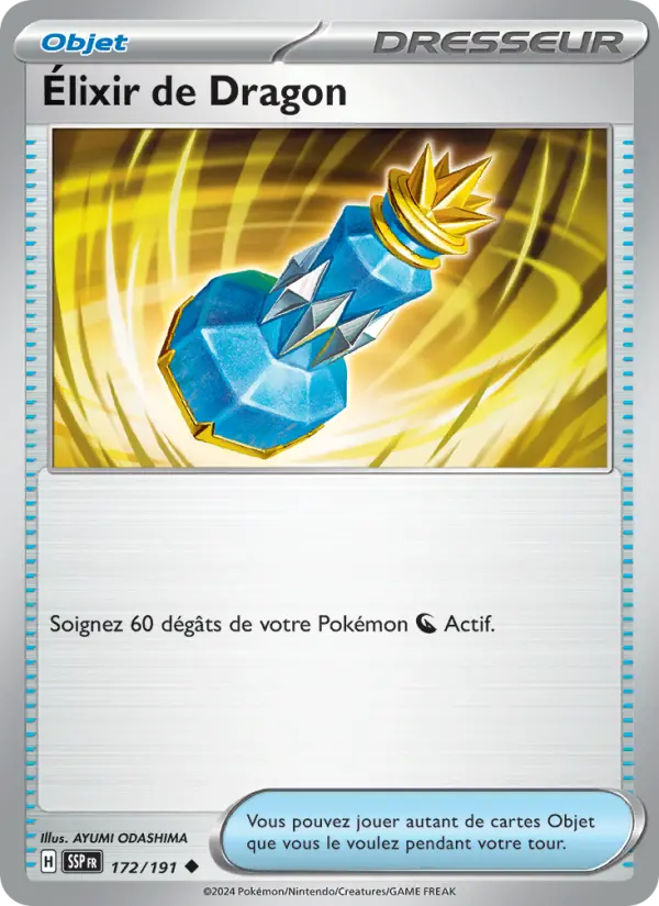 172/191 - Élixir de Dragon — Carte Pokémon Étincelles Déferlantes 172/191