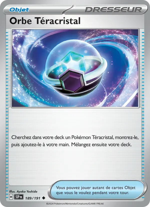 189/191 - Orbe Téracristal — Carte Pokémon Étincelles Déferlantes 189/191