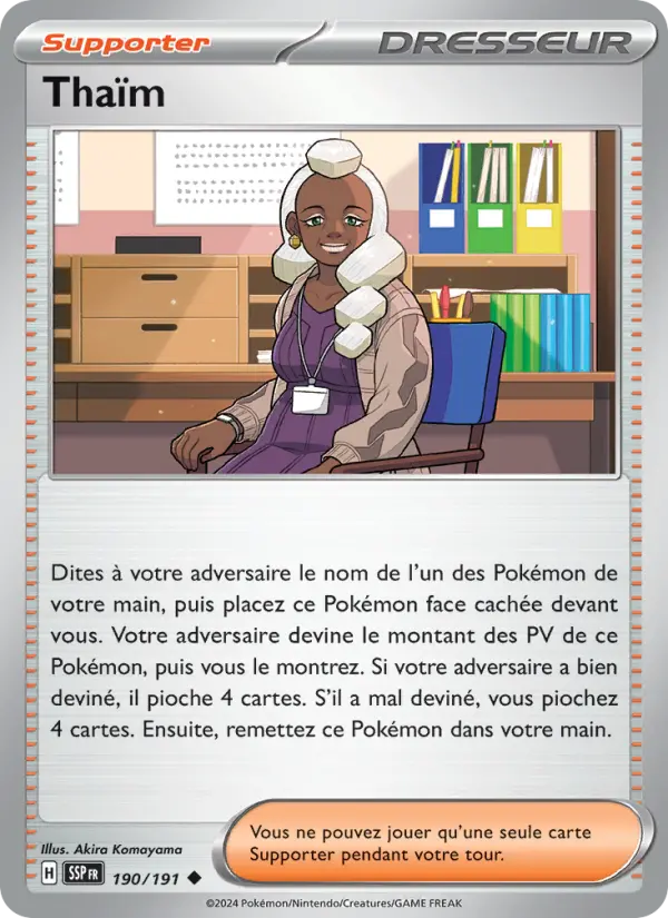190/191 - Thaïm — Carte Pokémon Étincelles Déferlantes 190/191