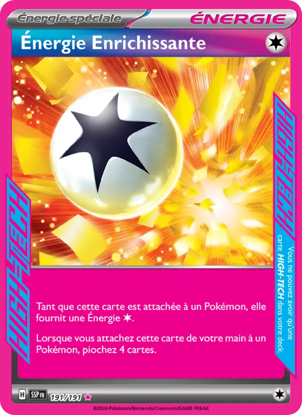 191/191 - Énergie Enrichissante — Carte Pokémon Étincelles Déferlantes 191/191