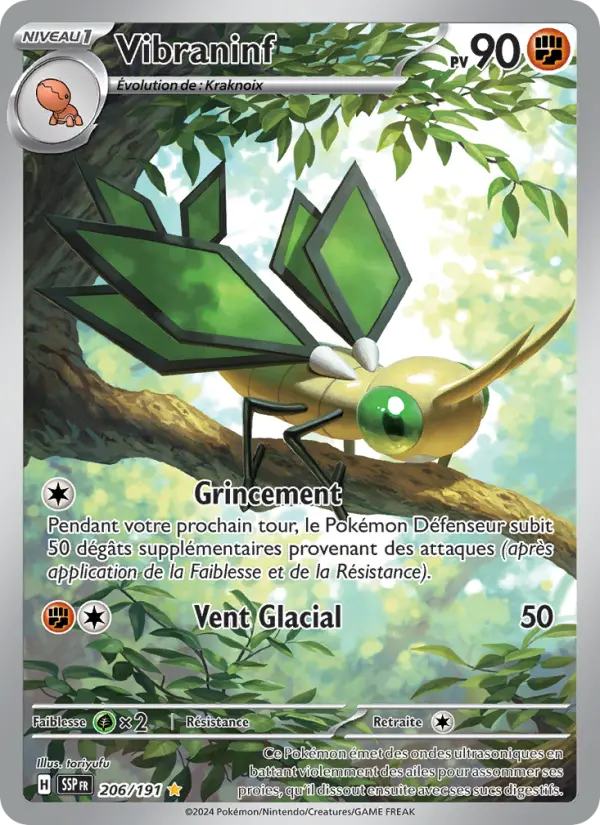 206/191 - Vibraninf — Carte Pokémon Étincelles Déferlantes 206/191