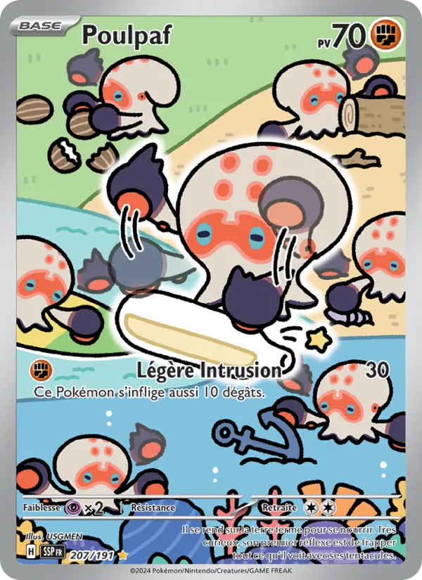 Poulpaf — Carte Pokémon 207 Étincelles Déferlantes