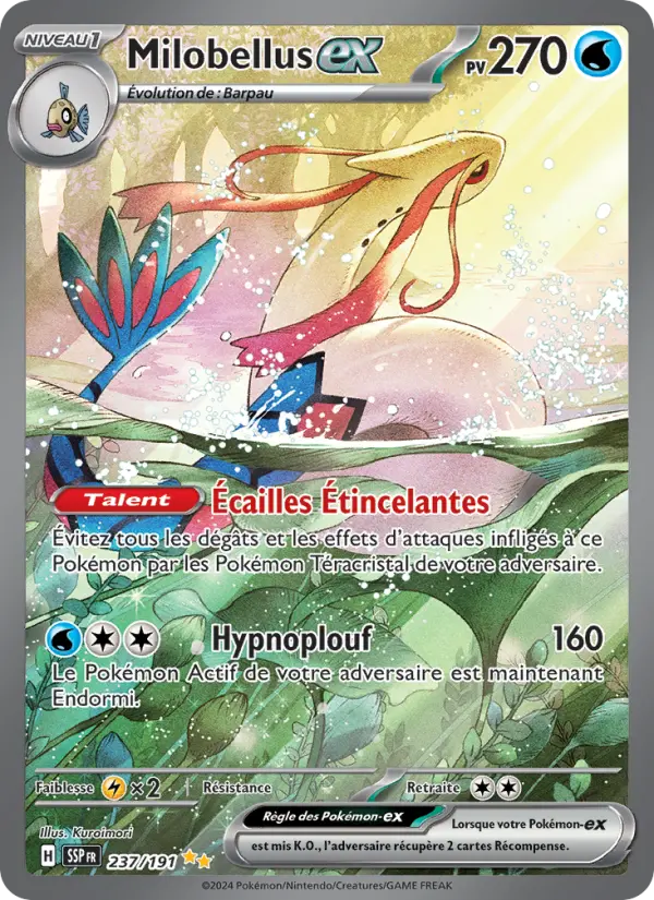 Milobellus-ex — Carte Pokémon 237 Étincelles Déferlantes