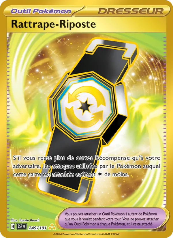 249/191 - Rattrape-Riposte — Carte Pokémon Étincelles Déferlantes 249/191
