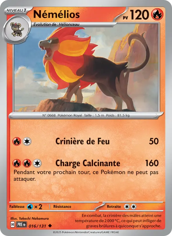 016/131 - Némélios — Carte Pokémon Évolutions Prismatiques 016/131
