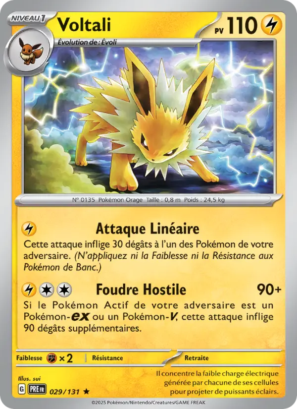 029/131 - Voltali — Carte Pokémon Évolutions Prismatiques 029/131