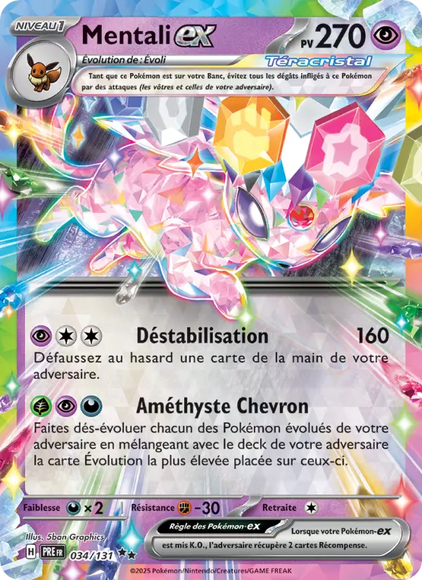 Mentali-ex — Carte Pokémon 034 Évolutions Prismatiques