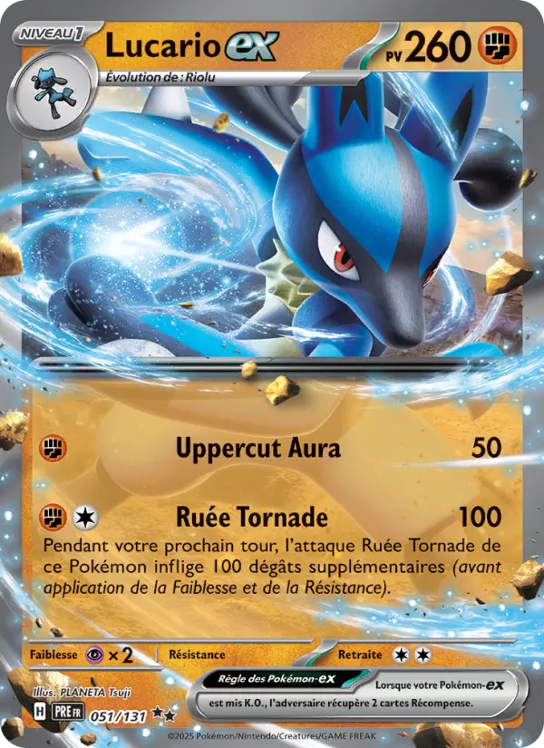 051/131 - Lucario EX — Carte Pokémon Évolutions Prismatiques 051/131