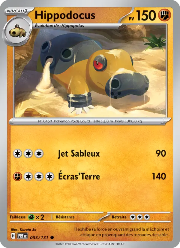 Hippodocus — Carte Pokémon 053 Évolutions Prismatiques