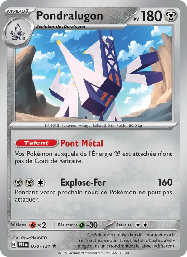 Pondralugon — Carte Pokémon 070 Évolutions Prismatiques