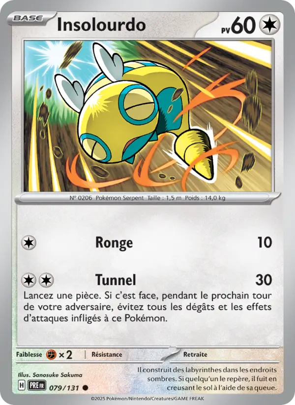 079/131 - Insolourdo — Carte Pokémon Évolutions Prismatiques 079/131