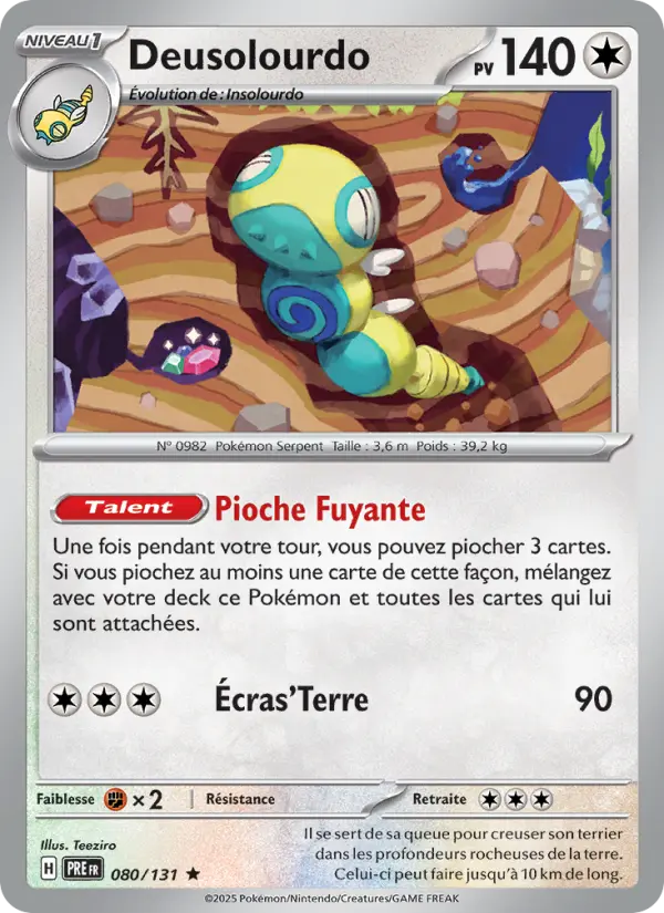 Deusolourdo — Carte Pokémon 080 Évolutions Prismatiques