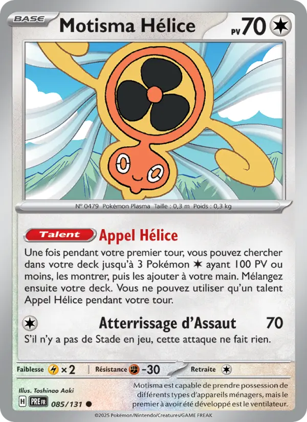 085/131 - Motisma Hélice — Carte Pokémon Évolutions Prismatiques 085/131