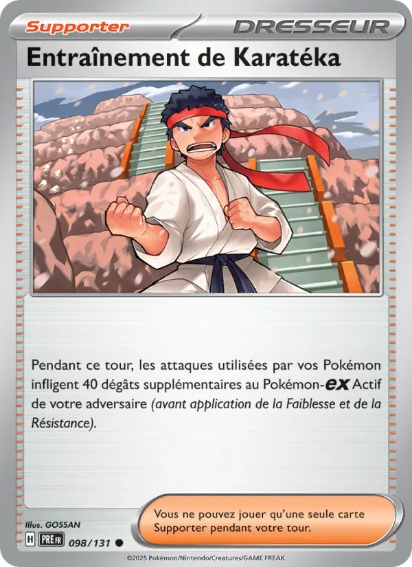 098/131 - Entraînement de Karatéka — Carte Pokémon Évolutions Prismatiques 098/131