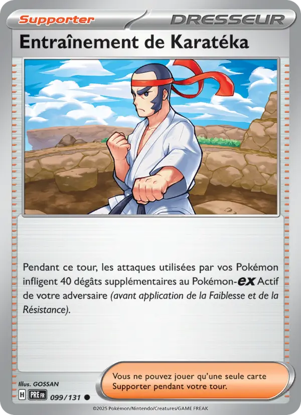 099/131 - Entraînement de Karatéka — Carte Pokémon Évolutions Prismatiques 099/131