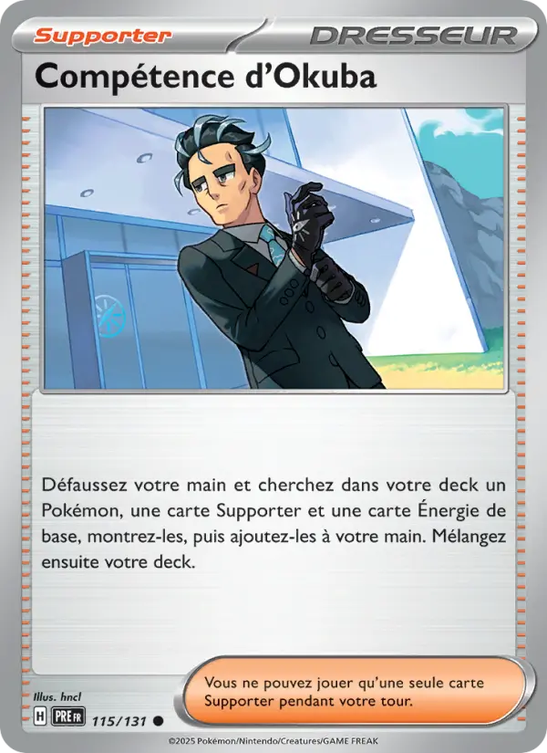 115/131 - Compétence d'Okuba — Carte Pokémon Évolutions Prismatiques 115/131