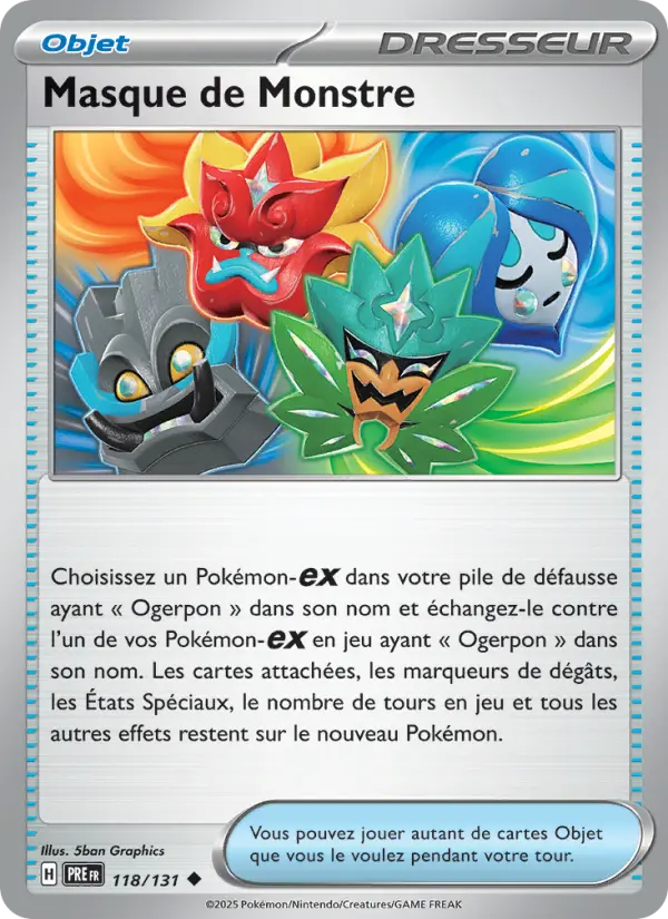 118/131 - Masque de Monstre — Carte Pokémon Évolutions Prismatiques 118/131