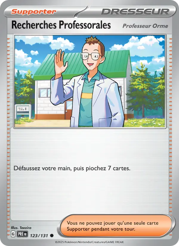 123/131 - Recherches Professorales — Carte Pokémon Évolutions Prismatiques 123/131