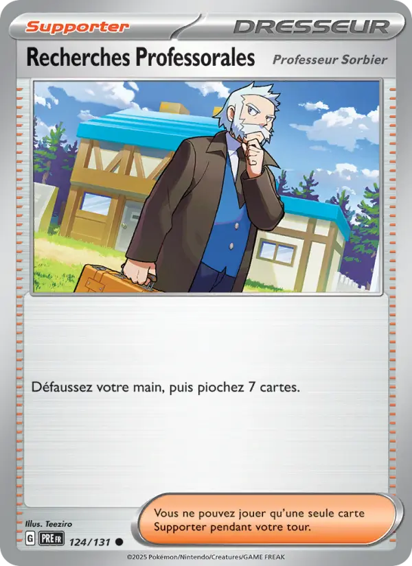 124/131 - Recherches Professorales — Carte Pokémon Évolutions Prismatiques 124/131