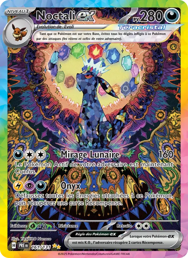 Noctali-ex — Carte Pokémon 161 Évolutions Prismatiques