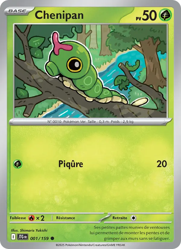 001/159 - Chenipan — Carte Pokémon Aventures Ensemble 001/159