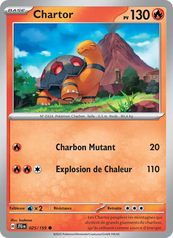025/159 - Chartor — Carte Pokémon Aventures Ensemble 025/159