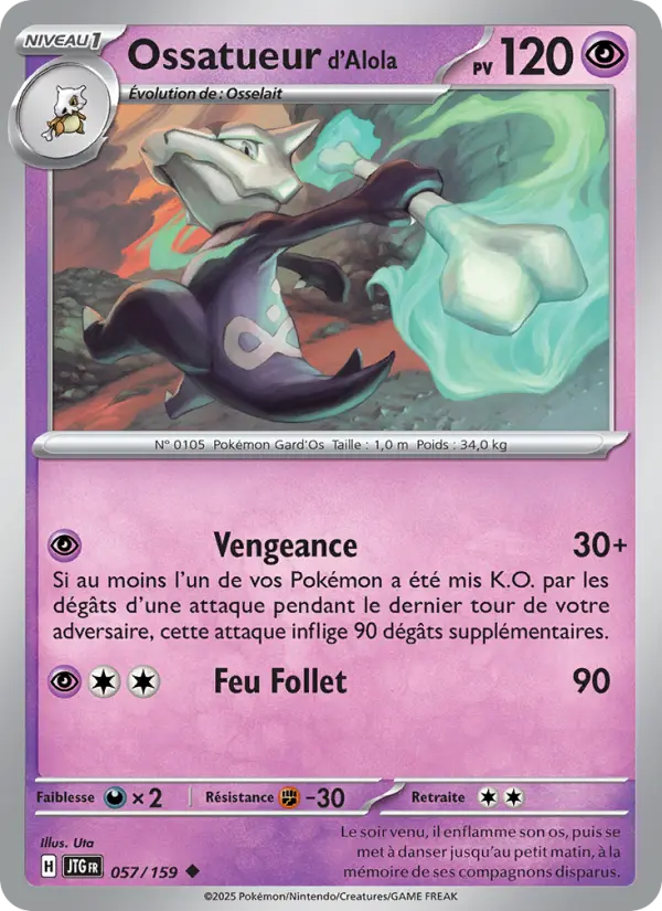 Ossatueur d'Alola — Carte Pokémon 057 Aventures Ensemble
