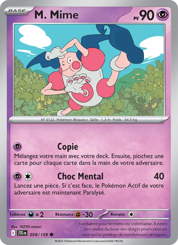 058/159 - M. Mime — Carte Pokémon Aventures Ensemble 058/159