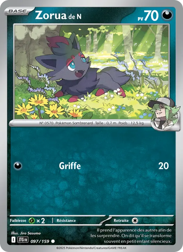 Zorua de N — Carte Pokémon 097 Aventures Ensemble
