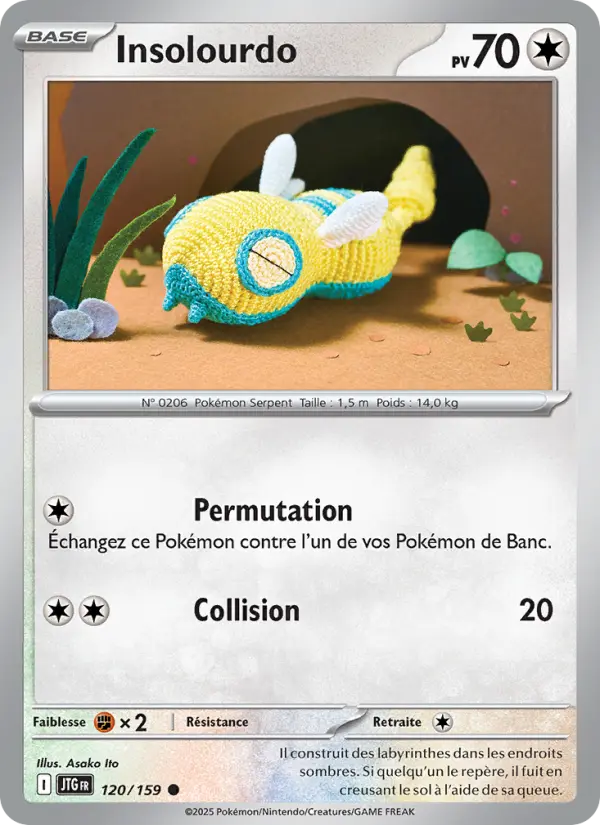120/159 - Insolourdo — Carte Pokémon Aventures Ensemble 120/159