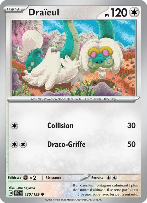 130/159 - Draïeul — Carte Pokémon Aventures Ensemble 130/159