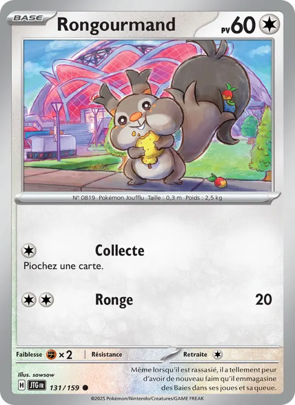131/159 - Rongourmand — Carte Pokémon Aventures Ensemble 131/159