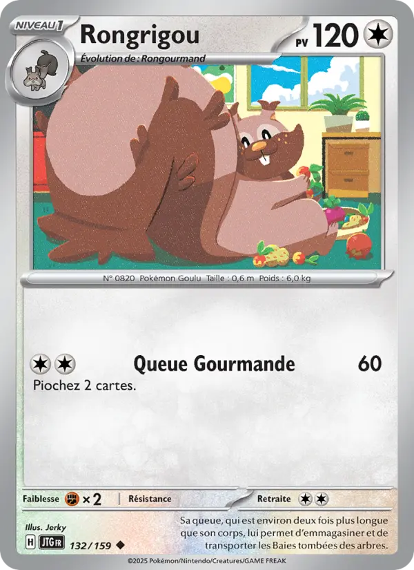132/159 - Rongrigou — Carte Pokémon Aventures Ensemble 132/159