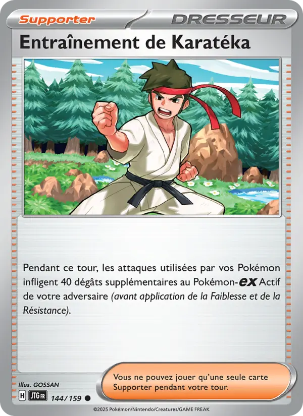 144/159 - Entraînement de Karatéka — Carte Pokémon Aventures Ensemble 144/159