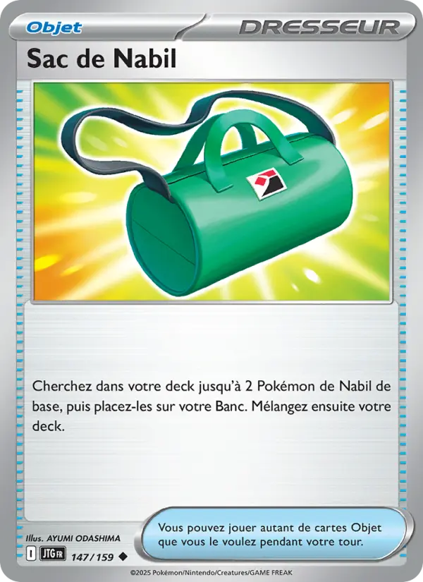 147/159 - Sac de Nabil — Carte Pokémon Aventures Ensemble 147/159