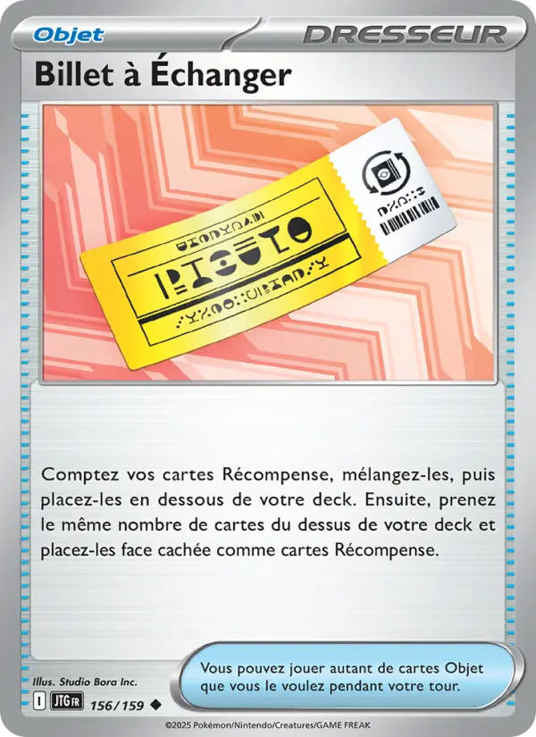156/159 - Billet à Échanger — Carte Pokémon Aventures Ensemble 156/159