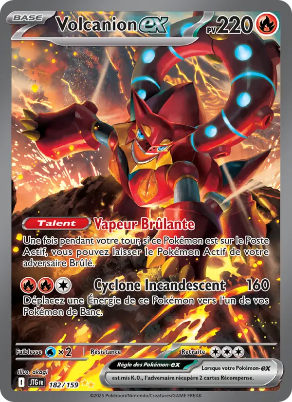 182/159 - Volcanion EX — Carte Pokémon Aventures Ensemble 182/159