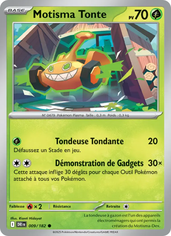 009/182 - Motisma Tonte — Carte Pokémon Rivalités Destinées 009/182
