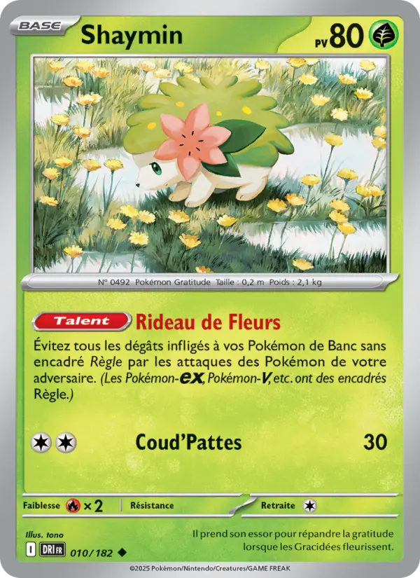 010/182 - Shaymin — Carte Pokémon Rivalités Destinées 010/182