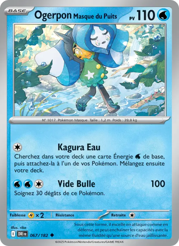 067/182 - Ogerpon Masque du Puits — Carte Pokémon Rivalités Destinées 067/182