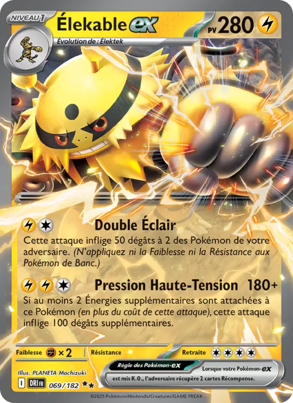 Élekable-ex — Carte Pokémon 069 Rivalités Destinées